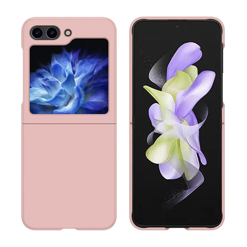 Custodia per telefono touch skin per Samsung Galaxy Z Flip5 5G Protezione cerniera Hard PC Cover per telefono - Rosa