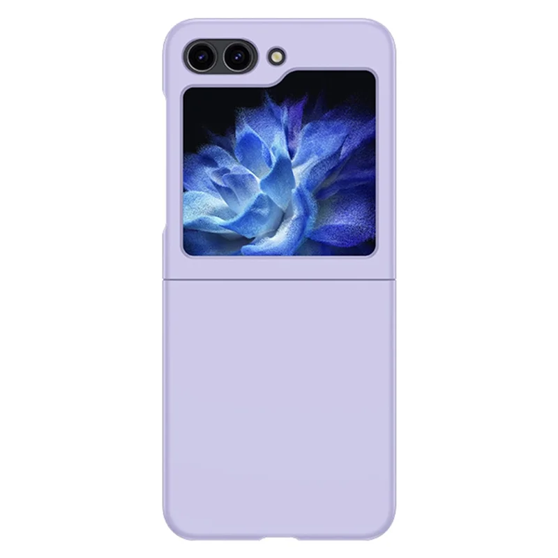 Funda de teléfono con contacto de piel para Samsung Galaxy Z Flip5 5G Protección de bisagra Cubierta de teléfono PC dura - Morado