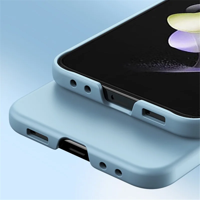 Funda de teléfono con contacto de piel para Samsung Galaxy Z Flip5 5G Protección de bisagra Cubierta de teléfono PC dura - Morado