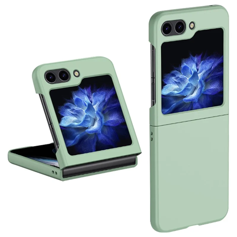 Skin-touch Phone Case for Samsung Galaxy Z Flip5 5G Hinge Protection Hard PC Phone Cover - Light Green