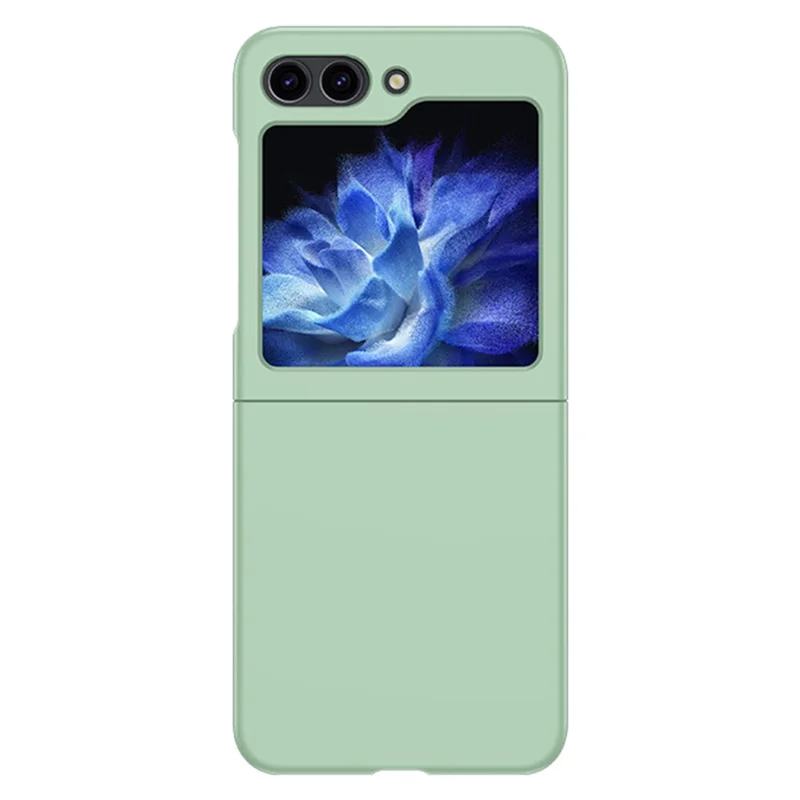 Skin-touch Phone Case for Samsung Galaxy Z Flip5 5G Hinge Protection Hard PC Phone Cover - Light Green