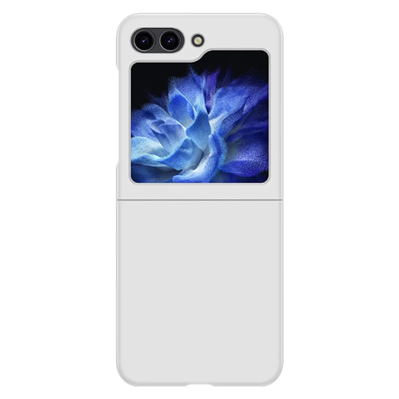 Skin-touch Phone Case for Samsung Galaxy Z Flip5 5G Hinge Protection Hard PC Phone Cover - White