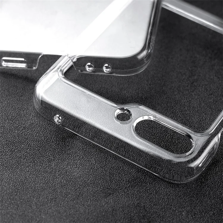 Für Samsung Galaxy Z Flip5 5G Transparent Back Shell Handyhülle stoßfest Harte PC-Handyhülle