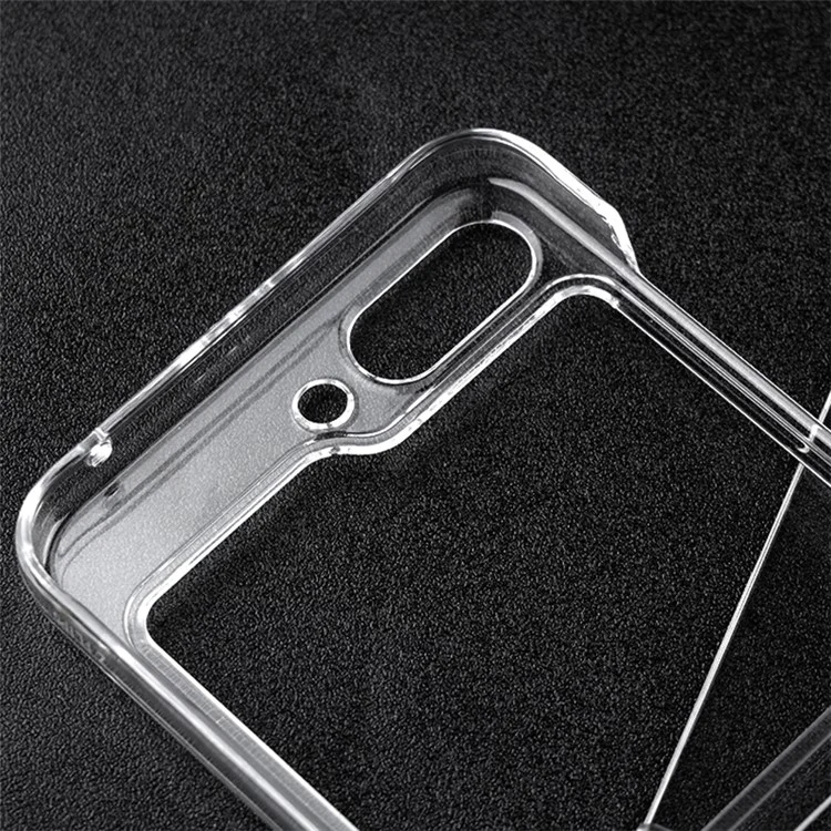 Für Samsung Galaxy Z Flip5 5G Transparent Back Shell Handyhülle stoßfest Harte PC-Handyhülle
