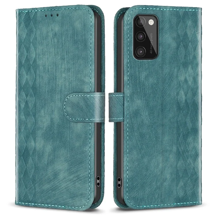 Für Samsung Galaxy A41 (Globale Version) Imprinting Pattern Cover Stand Wallet Magnetic Clasp Phone Case - Grün