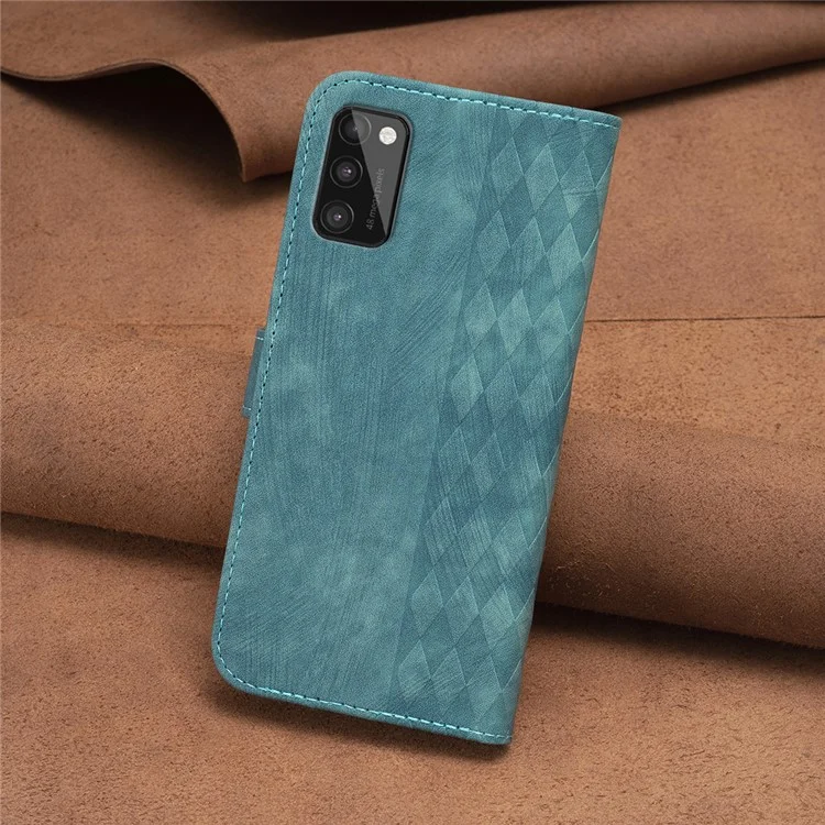 Für Samsung Galaxy A41 (Globale Version) Imprinting Pattern Cover Stand Wallet Magnetic Clasp Phone Case - Grün