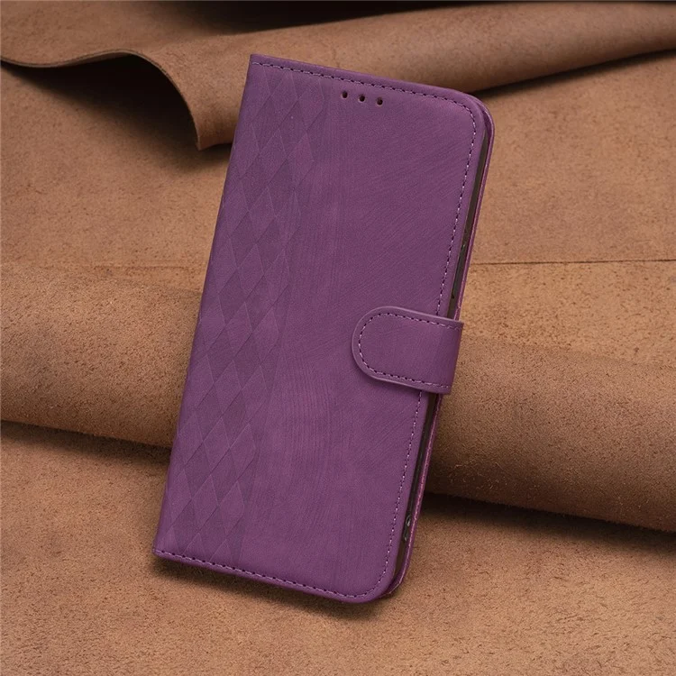 Stoßfeste Hülle für Samsung Galaxy S21 FE 5G Imprinting Pattern Stand Wallet Phone Case - Lila