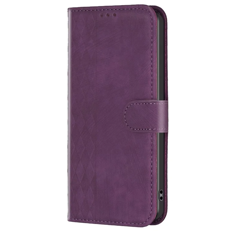 Stoßfeste Hülle für Samsung Galaxy S21 FE 5G Imprinting Pattern Stand Wallet Phone Case - Lila