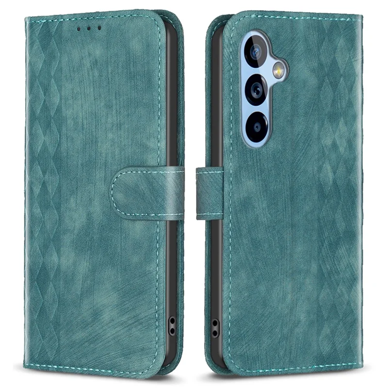 Anti-drop Cover for Samsung Galaxy A54 5G Imprinting Pattern Flip Phone Wallet Foldable Stand Case - Green
