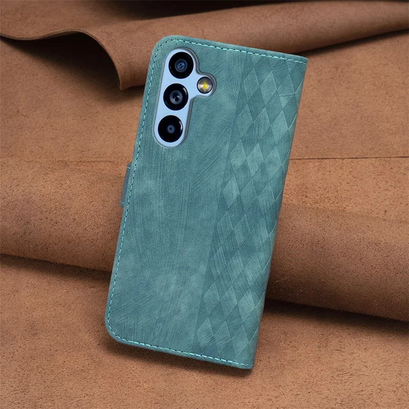 Anti-drop Cover for Samsung Galaxy A54 5G Imprinting Pattern Flip Phone Wallet Foldable Stand Case - Green