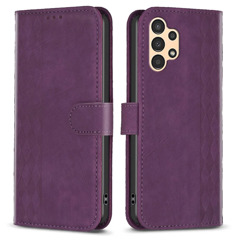 For Samsung Galaxy A23 4G / A23 5G (Global Version) / M23 5G / M13 4G / F23 5G Phone Case Wallet Imprinting Pattern Stand Cover - Purple