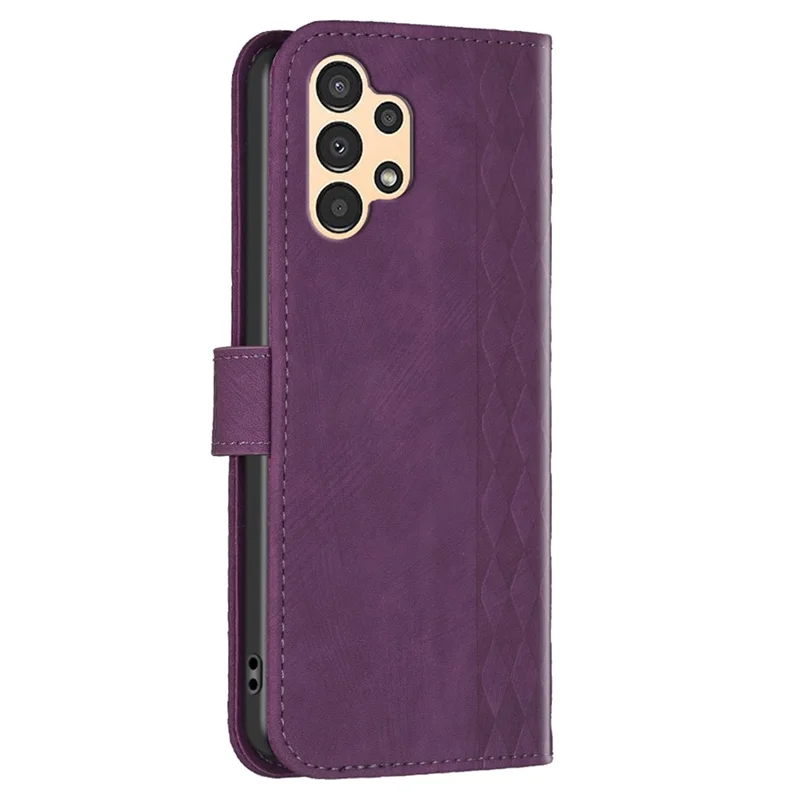 For Samsung Galaxy A23 4G / A23 5G (Global Version) / M23 5G / M13 4G / F23 5G Phone Case Wallet Imprinting Pattern Stand Cover - Purple