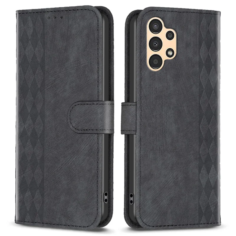 For Samsung Galaxy A23 4G / A23 5G (Global Version) / M23 5G / M13 4G / F23 5G Phone Case Wallet Imprinting Pattern Stand Cover - Black
