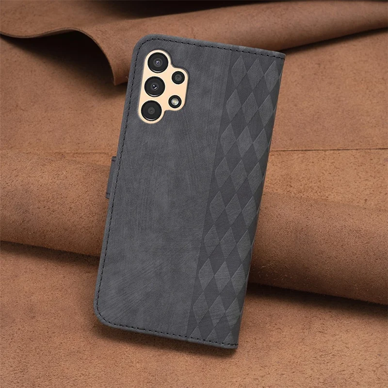 For Samsung Galaxy A23 4G / A23 5G (Global Version) / M23 5G / M13 4G / F23 5G Phone Case Wallet Imprinting Pattern Stand Cover - Black