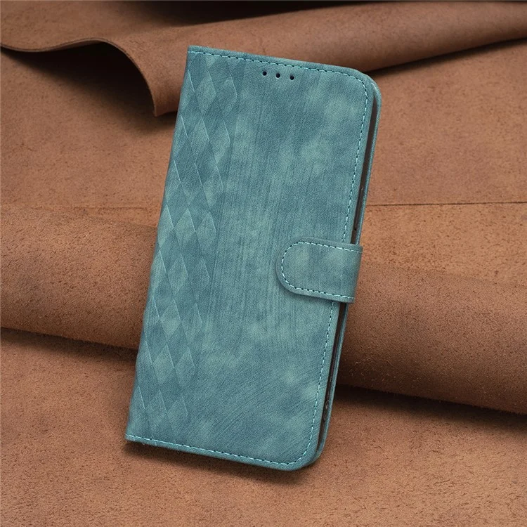 Para Samsung Galaxy A73 5G Case de Teléfono Patrón de Imprenta de Cuero Flip Cover Willet Shell - Verde