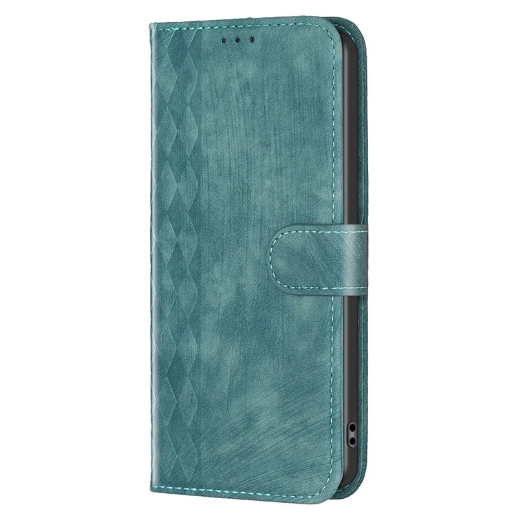 Para Samsung Galaxy A73 5G Case de Teléfono Patrón de Imprenta de Cuero Flip Cover Willet Shell - Verde