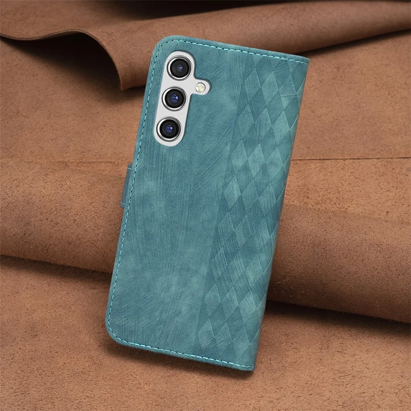 For Samsung Galaxy A14 5G / 4G Stand Case Wallet Imprinting Pattern Drop-proof Phone Cover - Green