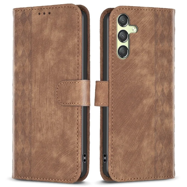 Per Samsung Galaxy A24 4G (162,1 x 77,6 x 8,3 mm) Custodia per telefono Supporto Wallet Modello a stampa Custodia antiurto - Marrone
