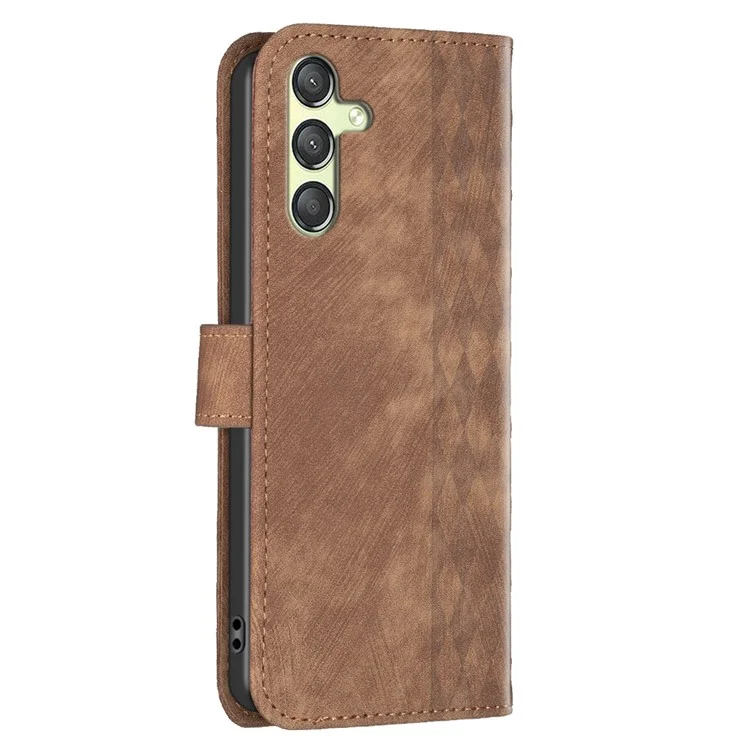 Per Samsung Galaxy A24 4G (162,1 x 77,6 x 8,3 mm) Custodia per telefono Supporto Wallet Modello a stampa Custodia antiurto - Marrone