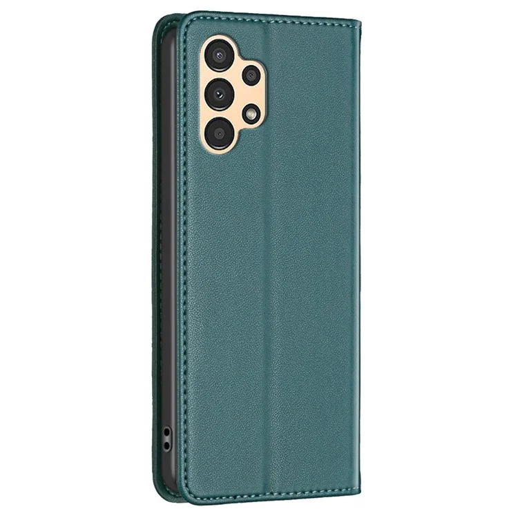 BINFEN COLOR BF18 Pour Samsung Galaxy A33 5G Étui Folio en Cuir PU avec Fente pour Carte Support de Téléphone - Vert