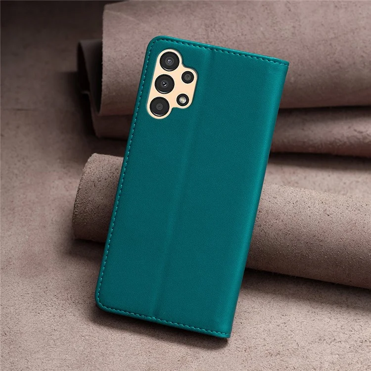 BINFEN COLOR BF18 Pour Samsung Galaxy A33 5G Étui Folio en Cuir PU avec Fente pour Carte Support de Téléphone - Vert