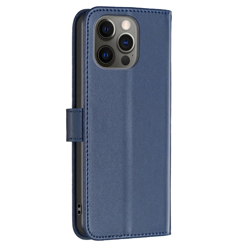 BINFEN COLOR BF17 Wallet Case for iPhone 12 / 12 Pro 6.1 inch , PU Leather Stand Folio Phone Cover - Blue