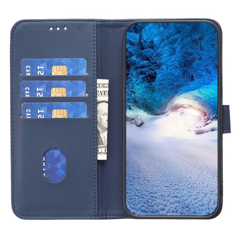 BINFEN COLOR BF17 Wallet Case for iPhone 12 / 12 Pro 6.1 inch , PU Leather Stand Folio Phone Cover - Blue