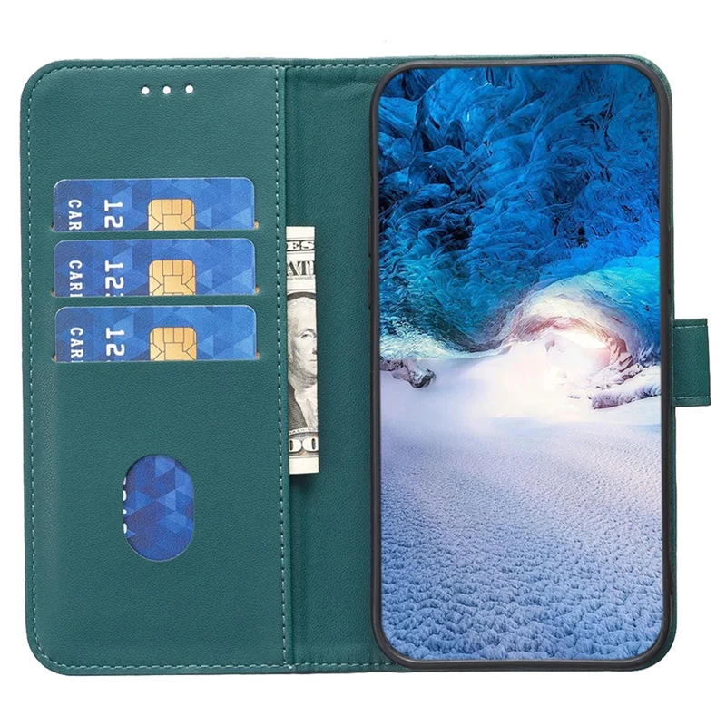 BINFEN COLOR BF17 For Samsung Galaxy A41 (Global Version) Wallet Leather Phone Cover Stand Magnetic Case - Green