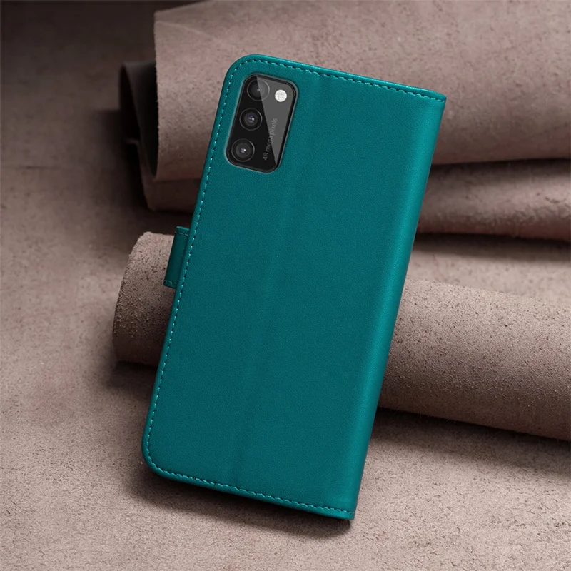 BINFEN COLOR BF17 For Samsung Galaxy A41 (Global Version) Wallet Leather Phone Cover Stand Magnetic Case - Green