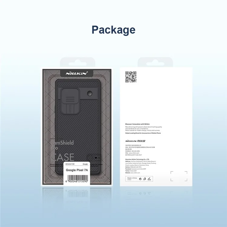 NILLKIN CamShield Pro Series für Google Pixel 7a Handyhülle PC+TPU Handyschutz mit Schiebe-Kameraabdeckung - Blau