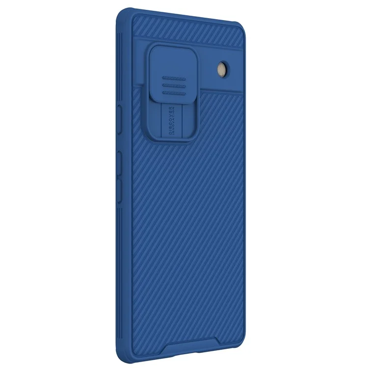 NILLKIN CamShield Pro Series für Google Pixel 7a Handyhülle PC+TPU Handyschutz mit Schiebe-Kameraabdeckung - Blau