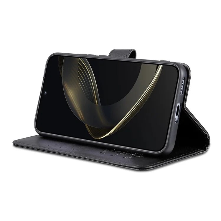 AZNS For Huawei nova 11 Pro / nova 11 Ultra Mobile Phone Case TPU+PU Leather Protective Cover Wallet Phone Shell - Black