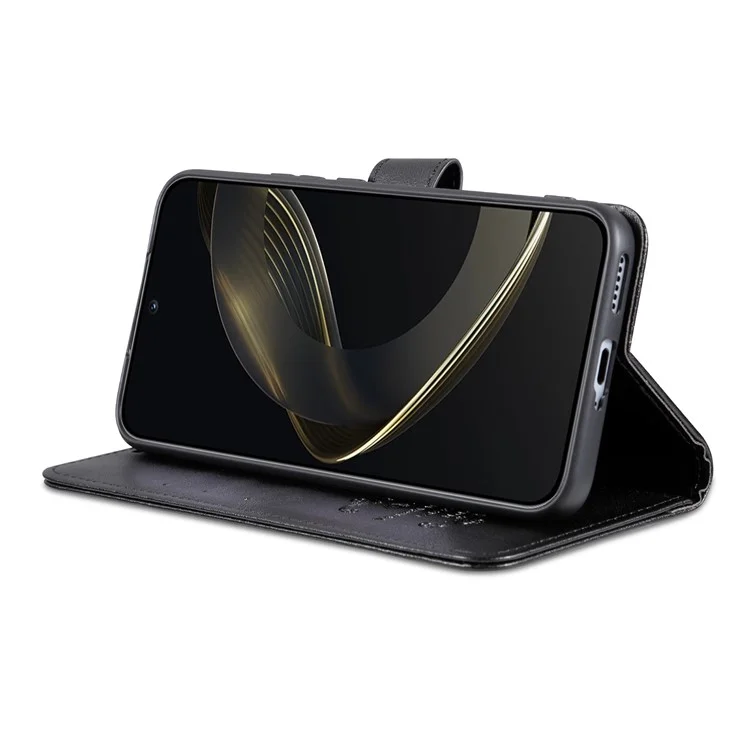 AZNS For Huawei nova 11 / nova 12s 4G / nova 12 Lite 4G Wallet Phone Shell Mobile Phone Case TPU+PU Leather Protective Cover - Black