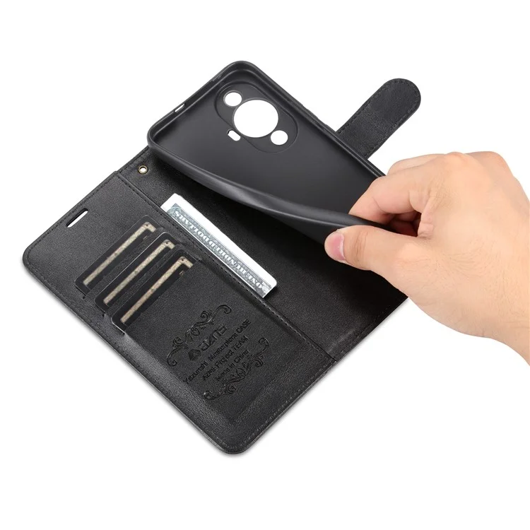 AZNS For Huawei nova 11 / nova 12s 4G / nova 12 Lite 4G Wallet Phone Shell Mobile Phone Case TPU+PU Leather Protective Cover - Black