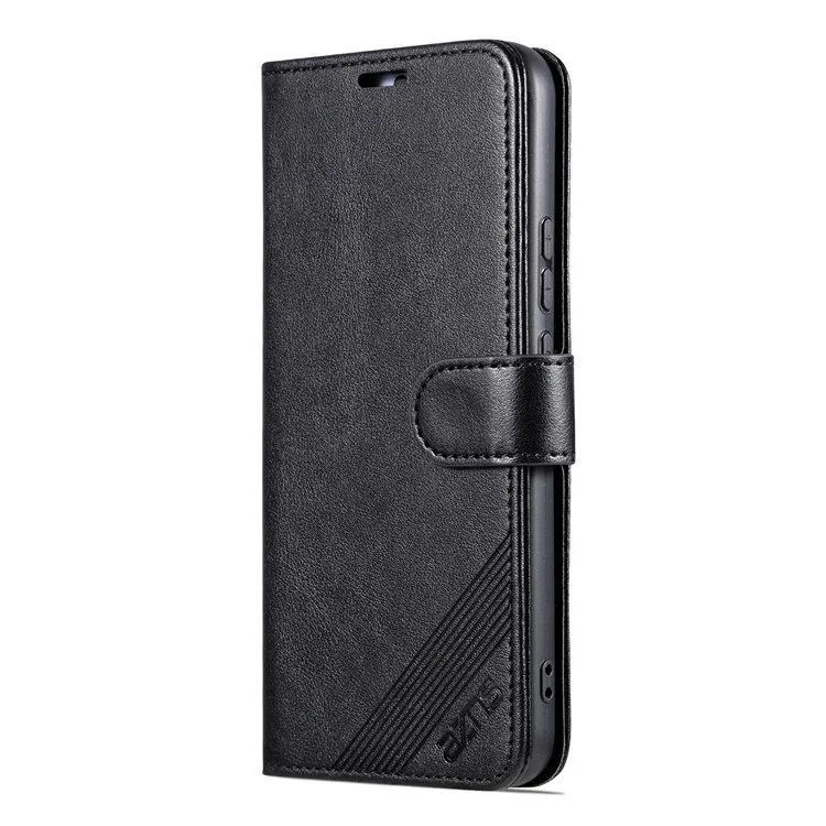 AZNS For Huawei nova 11 / nova 12s 4G / nova 12 Lite 4G Wallet Phone Shell Mobile Phone Case TPU+PU Leather Protective Cover - Black
