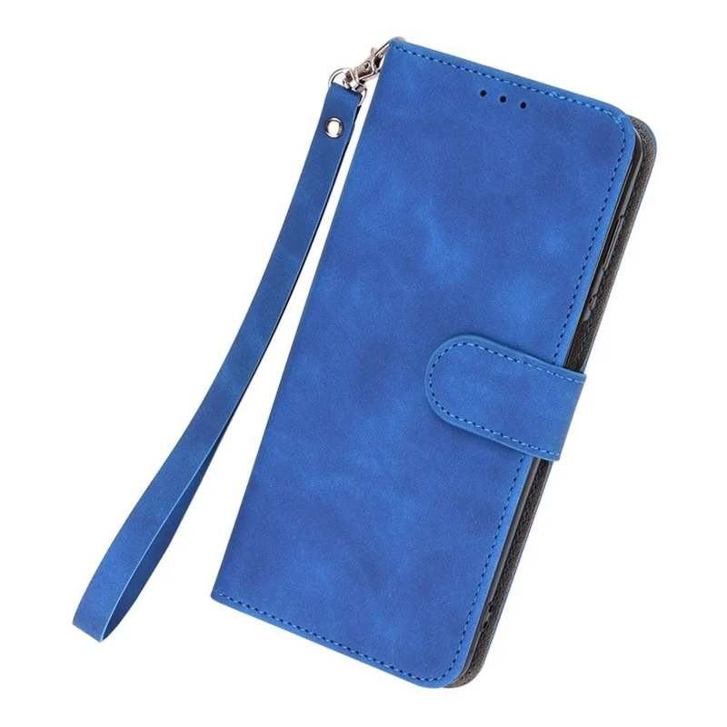 For Samsung Galaxy M54 5G / F54 5G PU Leather Flip Case Skin-touch Wallet Stand Phone Cover - Blue