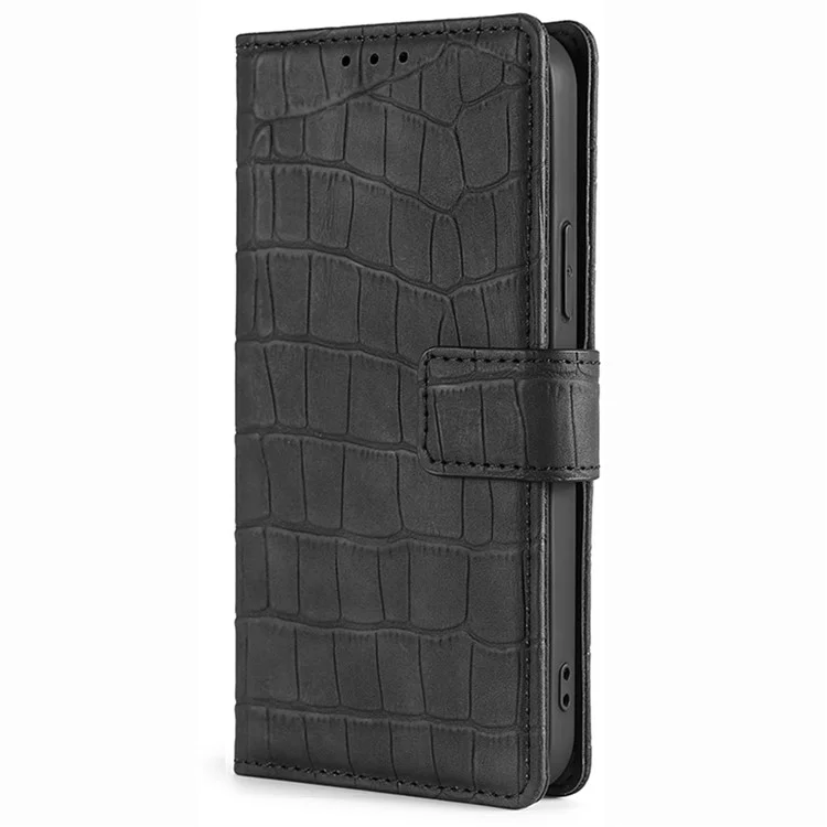 Per Samsung Galaxy F14 5G Skin-touch Feeling Phone Case Crocodile Texture Wallet Stand PU Leather Cover - Nero