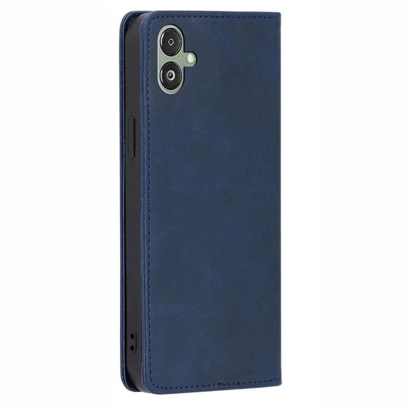 For Samsung Galaxy F14 5G Calf Texture Mobile Phone Protector Case Stand Leather Wallet Cover - Sapphire