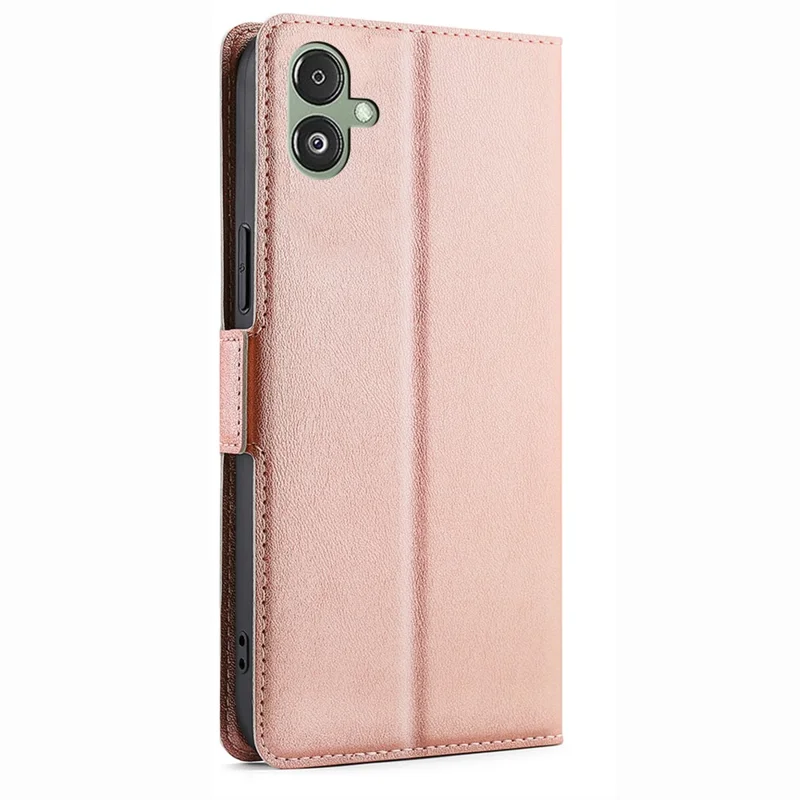 Pour Samsung Galaxy F14 5G Étui de protection en cuir PU avec support, porte-cartes et clapet - Rose Gold