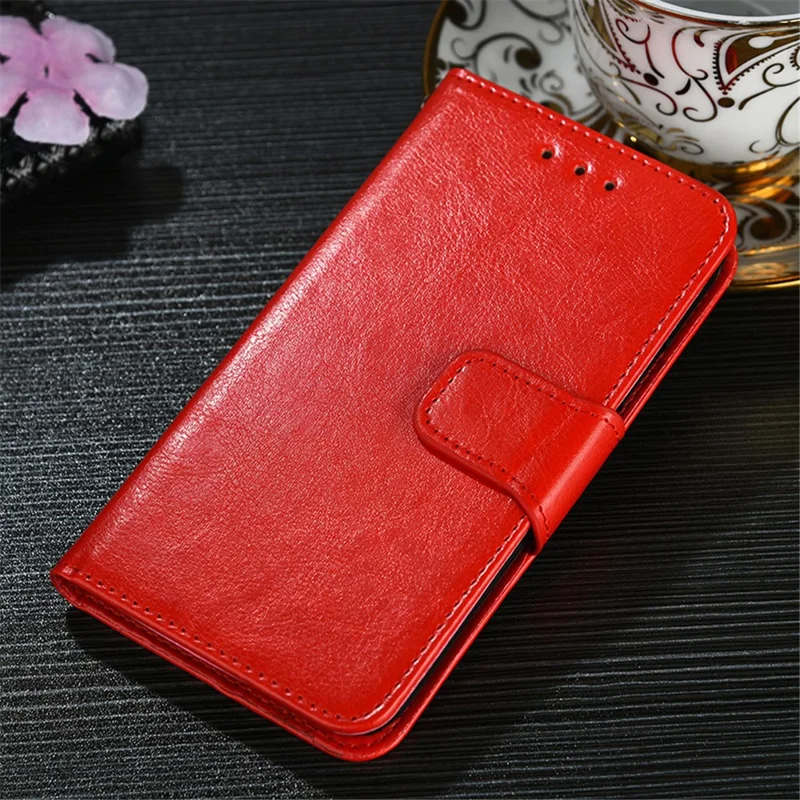 For Samsung Galaxy F14 5G Textured PU Leather Phone Case Wallet Stand Flip Cover - Red