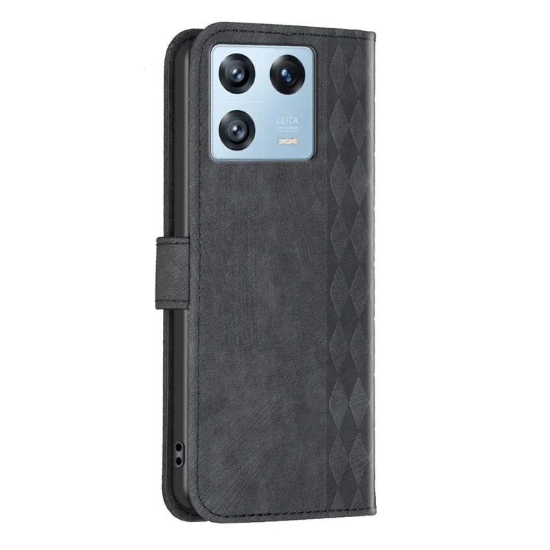 Para Xiaomi 13 Pro 5G Imprinted Pattern PU Leather Flip Cover Drop Resistant Wallet Phone Case - Preto