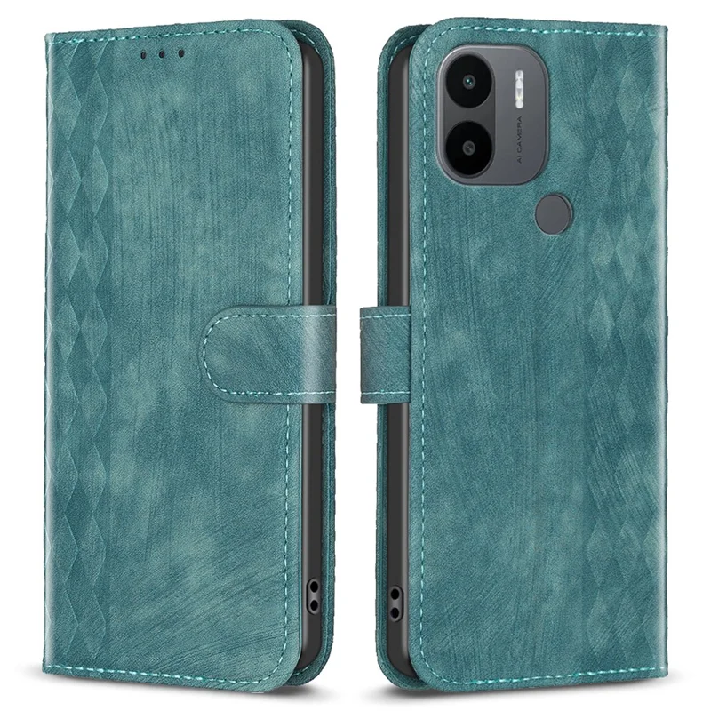 For Xiaomi Redmi A1 / A1+ / A2 / A2+ / Poco C50 Wallet Cover with Stand Imprinted Pattern Phone Leather Case - Green