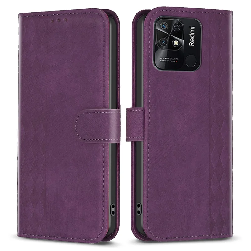 Flip Cover per Xiaomi Redmi 10C 4G Custodia Wallet Telefono in Pelle Antishock con Motivo Stampato e Supporto - Viola