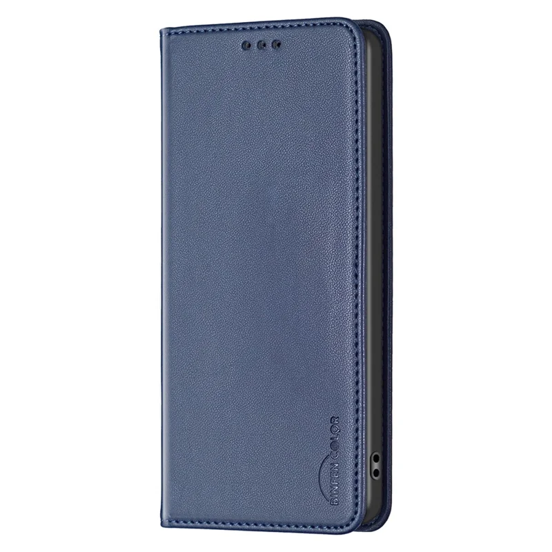 BINFEN COLOR BF18 For Nokia C22 Leather Card Holder Phone Case Magnetic Closing Stand Cover - Blue