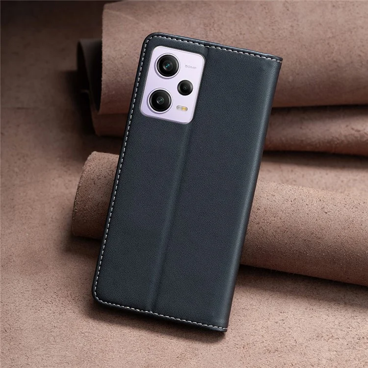 Подставка-чехол для Xiaomi Redmi Note 12 Pro 5G / 12 Pro Speed 5G / Poco X5 Pro 5G BINFEN COLOR BF18 с держателем для карт, черный