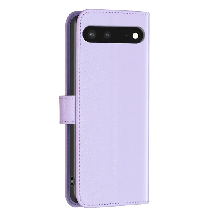 BINFEN COLOR BF17 Pour Google Pixel 7 5G Étui Portefeuille Support Téléphone Protecteur Anti-Poussière Couverture En Cuir PU - Violet