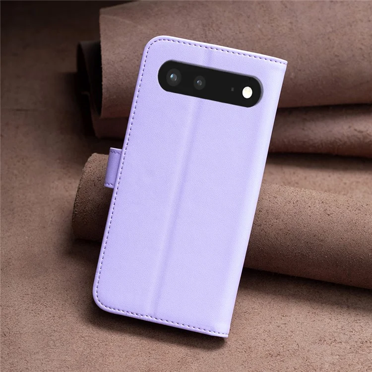 BINFEN COLOR BF17 Pour Google Pixel 7 5G Étui Portefeuille Support Téléphone Protecteur Anti-Poussière Couverture En Cuir PU - Violet