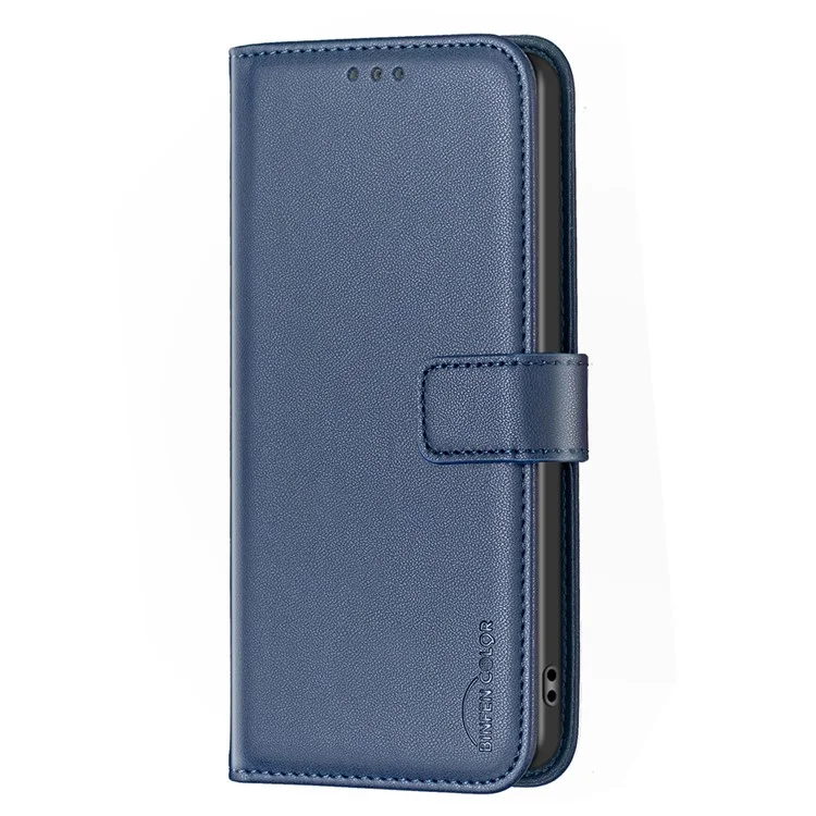 BINFEN COLOR BF17 For Google Pixel 7 Pro 5G PU Leather Wallet Cover Anti-Scratch Phone Stand Case - Blue