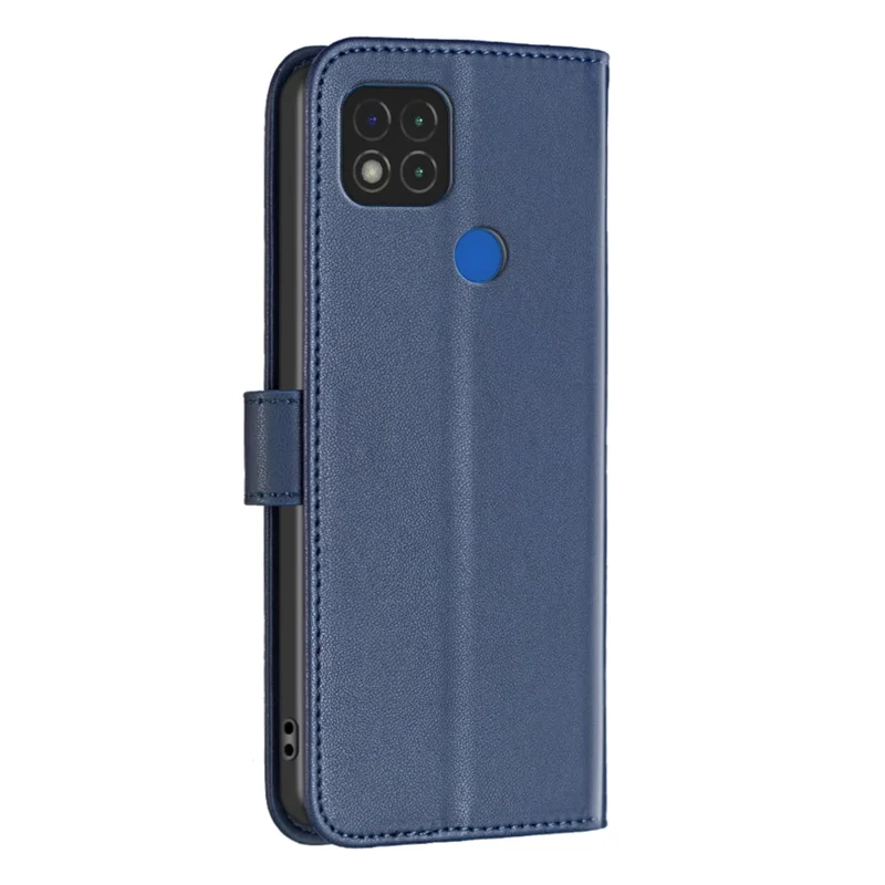 BINFEN COLOR BF17 Wallet Case für Xiaomi Redmi 9C / Redmi 9C NFC / Redmi 10A / Poco C31 Standfeder Leder Handyhülle - Blau