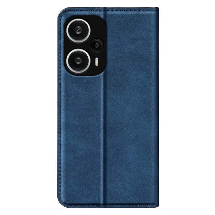 Für Xiaomi Redmi Note 12 Turbo / Poco F5 5G PU-Leder-Wallet-Flip-Case-Skin-touch-Stand-Cover - Blau